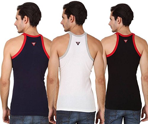 Macho Men's Sporto Stretchable Gym Vest STYLE#111 - Pack of 3 - DEEPMALA HOSIERY