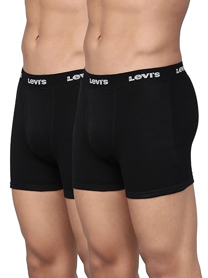 Levi's Men's Cotton Style #001 Classic Regular Fit Solid Boxer (Pack of 2)