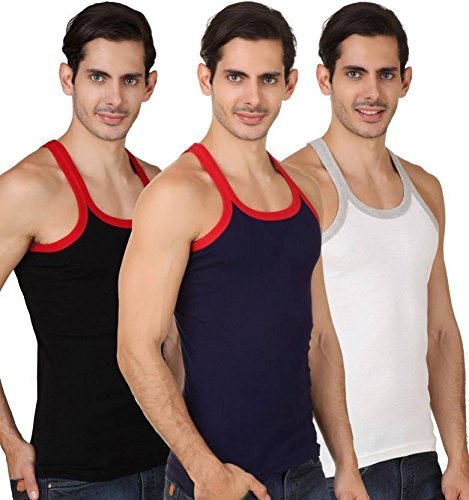 Macho Men's Sporto Stretchable Gym Vest STYLE#111 - Pack of 3 - DEEPMALA HOSIERY