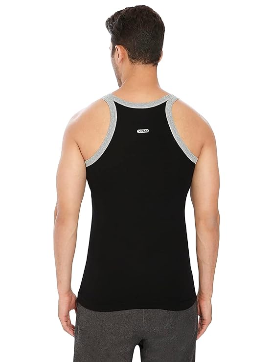 Lux Cozi Cotton Plain/Solid Sleeveless Gym Men's Vest - Pack of 4 (#Xylo-333-Assorted) - DEEPMALA HOSIERY