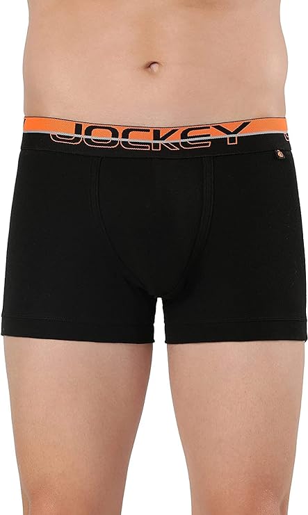 Jockey FP03 Men's Super Combed Cotton Rib Solid Trunk with Ultrasoft Waistband (Pack of 2)