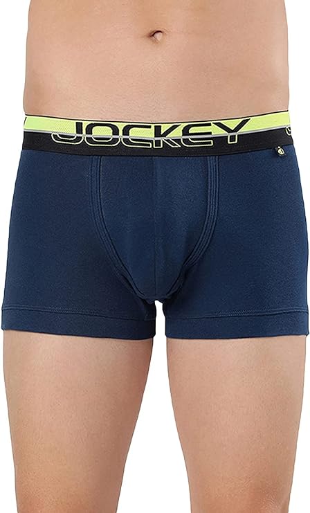 Jockey FP03 Men's Super Combed Cotton Rib Solid Trunk with Ultrasoft Waistband (Pack of 2)