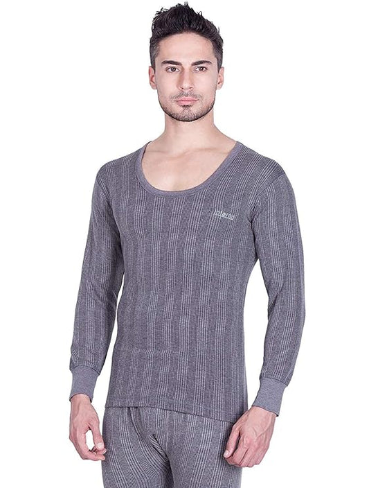 Lux Inferno Round Neck Full Sleeves Men's Premium Thermal Grey Upper/Top/Vest- Pack of 1 - DEEPMALA HOSIERY