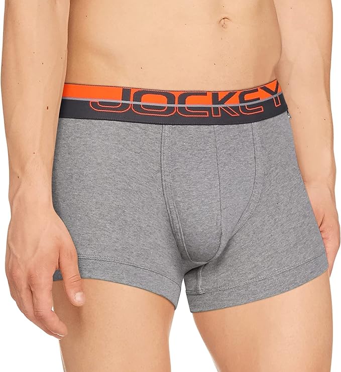 Jockey FP03 Men's Super Combed Cotton Rib Solid Trunk with Ultrasoft Waistband (Pack of 2)