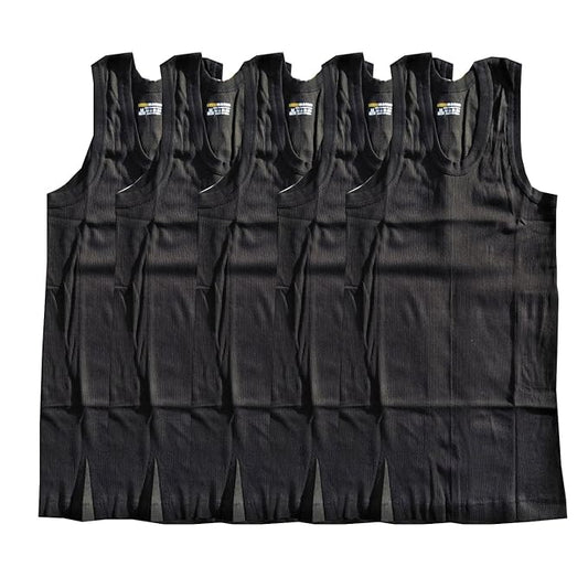 Macho Derby Black Men's Lining Vest (Pack of 5) - DEEPMALA HOSIERY