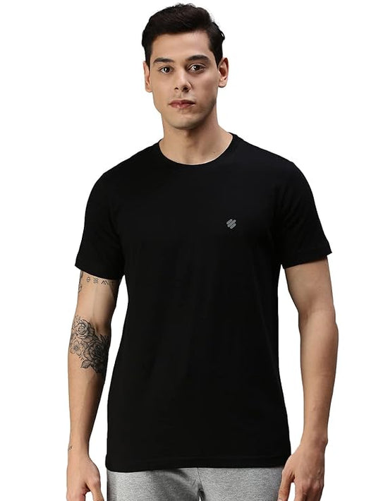 ONN Men's Half Sleeves Round Neck 100% Cotton T-Shirt