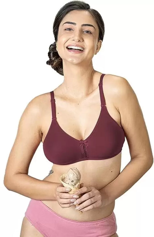 Lyra Women's Cotton Non Padded Wire Free Seamless Bra LP-516 PACK OF 1 - DEEPMALA HOSIERY