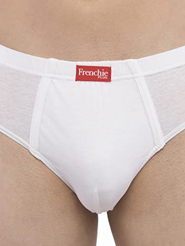 VIP Frenchie Plus Men's white Cotton Brief (Pack of 4)