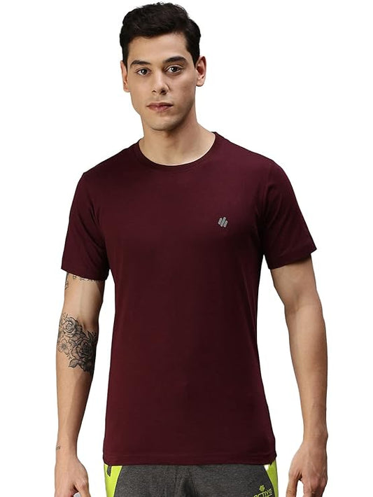 ONN Men's Half Sleeves Round Neck 100% Cotton T-Shirt