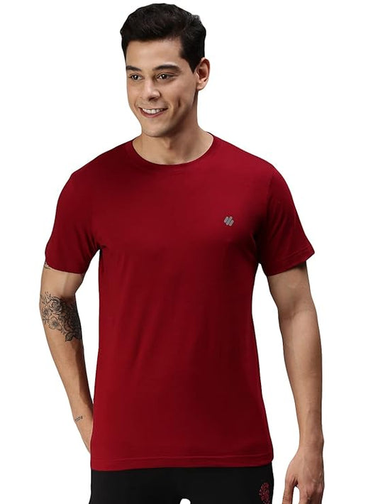 ONN Men's Half Sleeves Round Neck 100% Cotton T-Shirt