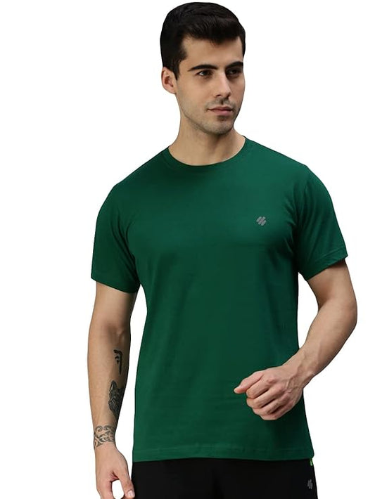 ONN Men's Half Sleeves Round Neck 100% Cotton T-Shirt