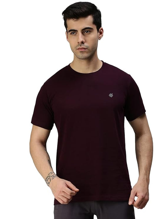 ONN Men's Half Sleeves Round Neck 100% Cotton T-Shirt