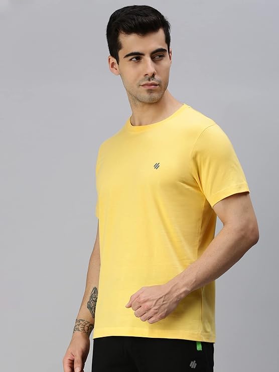 ONN Men's Half Sleeves Round Neck 100% Cotton T-Shirt