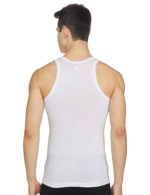 Rupa Frontline Men's Solid White Vest (Pack of 5)